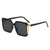 Elegant Simple Style Gradient Color Ac Square Full Frame Women's Sunglasses