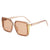 Elegant Simple Style Gradient Color Ac Square Full Frame Women's Sunglasses