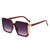 Elegant Simple Style Gradient Color Ac Square Full Frame Women's Sunglasses