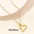 Elegant Simple Style Heart Shape Stainless Steel Plating Hollow Out 18k Gold Plated Pendant Necklace