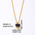 Elegant Simple Style Heart Shape Stainless Steel Plating Inlay Zircon Gold Plated Pendant Necklace