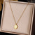 Elegant Simple Style Leaf Four Leaf Clover Insect Stainless Steel Plating Inlay Zircon Pendant Necklace