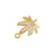 Elegant Simple Style Moon Copper Plating Inlay Zircon 18k Gold Plated Charms