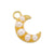 Elegant Simple Style Moon Copper Plating Inlay Zircon 18k Gold Plated Charms