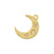 Elegant Simple Style Moon Copper Plating Inlay Zircon 18k Gold Plated Charms