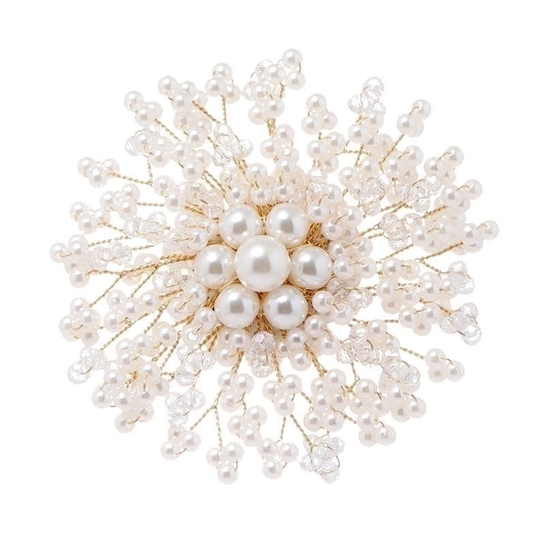 Elegant Minimalist Pin Flower Artificial Crystal Imitation Pearl Alloy Unisex Brooches