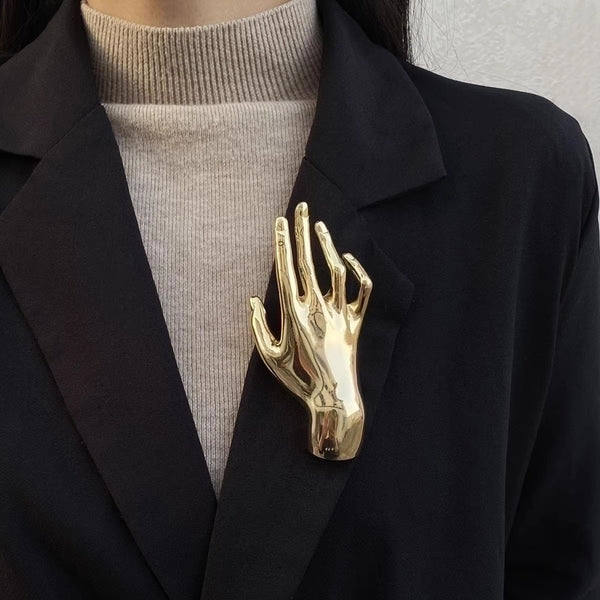 Elegant Minimalist Pin Hand Alloy Plating Women's Brooches