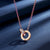 Elegant Simple Style Roman Numeral Titanium Steel Pendant Necklace