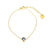 Elegant Simple Style Round Stainless Steel Plating Inlay Artificial Rhinestones 18k Gold Plated Bracelets