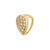 Elegant Minimalist Shiny Water Droplets Heart Shape 18k Gold Plated Zircon Copper Charms Jewelry Accessories