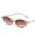 Elegant Simple Style Solid Color Ac Oval Frame Full Frame Women's Sunglasses