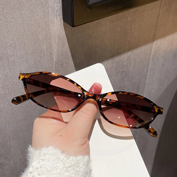 Elegant Simple Style Solid Color Ac Oval Frame Full Frame Women's Sunglasses