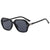 Elegant Simple Style Solid Color Ac Square Full Frame Women's Sunglasses