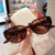 Elegant Simple Style Solid Color Pc Round Frame Full Rim Frame Women's Sunglasses