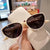 Elegant Simple Style Solid Color Pc Round Frame Full Rim Frame Women's Sunglasses