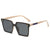 Elegant Simple Style Solid Color Pc Square Full Frame Women's Sunglasses