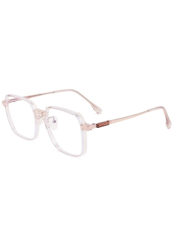 Elegant Simple Style Solid Color Resin Square Full Frame Optical Glasses