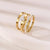 Elegant Simple Style Solid Color Stainless Steel Plating Inlay Zircon Rose Gold Plated White Gold Plated Gold Plated Rings