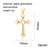 Elegant Simple Style Streetwear Cross Copper Plating Inlay Zircon 18k Gold Plated Charms