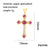 Elegant Simple Style Streetwear Cross Copper Plating Inlay Zircon 18k Gold Plated Charms