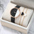 Elegant Solid Color Buckle Quartz Women's Watches