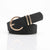 Elegant Solid Color Pu Leather Alloy Women's Leather Belts