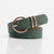 Elegant Solid Color Pu Leather Alloy Women's Leather Belts