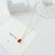 Elegant Square Stainless Steel Plating Rhinestones Pendant Necklace