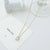 Elegant Square Stainless Steel Plating Rhinestones Pendant Necklace