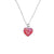 Elegant Streetwear Shiny Heart Shape Stainless Steel Titanium Steel Gold Plated Silver Plated Artificial Gemstones Pendant Necklace In Bulk