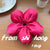 Elegant Style Chichi Cheese Silky Soft Bread Flower Hair Ring  Satin High-grade Colon Hair Accessories