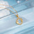 Elegant Sun Heart Shape Eye Stainless Steel Titanium Steel Plating Inlay Zircon 18k Gold Plated Gold Plated Pendant Necklace