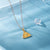 Elegant Sun Heart Shape Eye Stainless Steel Titanium Steel Plating Inlay Zircon 18k Gold Plated Gold Plated Pendant Necklace