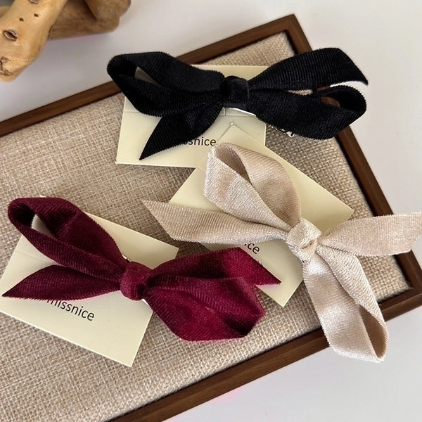 Elegant Sweet Bow Knot Flannel Hair Clip