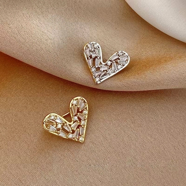 Elegant Sweet Pin Heart Shape Alloy Plating Women's Brooches