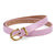 Elegant Sweet Solid Color Pu Leather Plating Women's Leather Belts