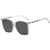 Elegant Vacation Simple Style Solid Color Ac Square Full Frame Women's Sunglasses