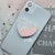 Epoxy Marble Pattern Telescopic Solid Color Heart-shaped Mobile Phone Bracket