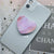 Epoxy Marble Pattern Telescopic Solid Color Heart-shaped Mobile Phone Bracket