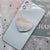 Epoxy Marble Pattern Telescopic Solid Color Heart-shaped Mobile Phone Bracket