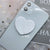 Epoxy Marble Pattern Telescopic Solid Color Heart-shaped Mobile Phone Bracket