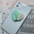 Epoxy Marble Pattern Telescopic Solid Color Heart-shaped Mobile Phone Bracket