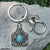 Ethnic Style Cactus Alloy Inlay Turquoise Unisex Bag Pendant Keychain