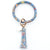 Ethnic Style Geometric Pu Leather Tassel Bag Pendant Keychain