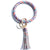 Ethnic Style Geometric Pu Leather Tassel Bag Pendant Keychain