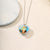 Ethnic Style Heart Shape Glass Copper Wholesale Pendant Necklace