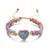 Ethnic Style Heart Shape Natural Stone Knitting Bracelets