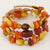 Ethnic Style Irregular Synthetic Resin Beaded Layered Bangle 1 Set