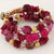 Ethnic Style Irregular Synthetic Resin Beaded Layered Bangle 1 Set