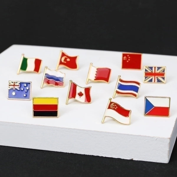 Ethnic Style Pin National Flag Alloy Plating No Inlaid Unisex Brooches